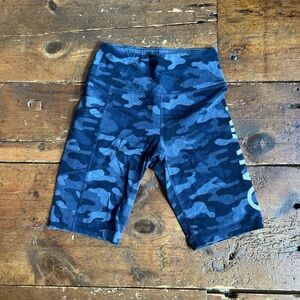 Navy Blue Camo Calvin Klein Biker Shorts XS